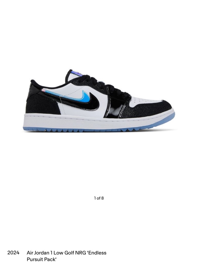 Nike Air Jordan 1 Low Golf - Black White Blue